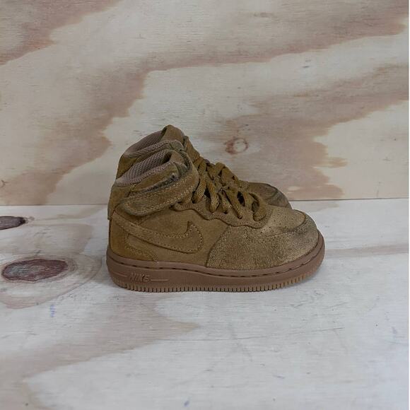 Nike -Air Force 1 Mid LV8 -Sneakers -Brown -Kids Toddler Unisex - 8C -859338-701 - Picture 1 of 9